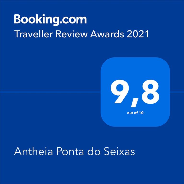 Certifikát, hodnocení, plakát nebo jiný dokument vystavený v ubytování Antheia Ponta do Seixas