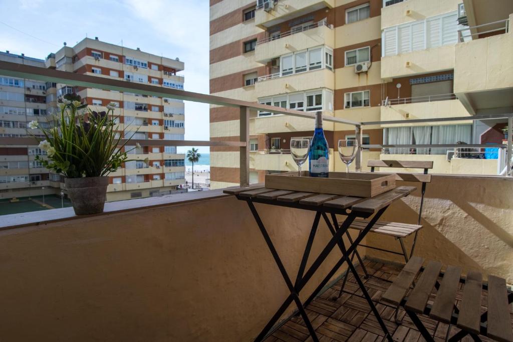 Balkón nebo terasa v ubytování Sirenas Playa Ha Apartment