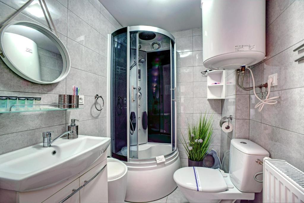 Kúpeľňa v ubytovaní Apartamenty Bieszczady