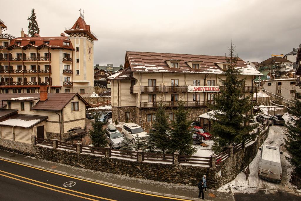Dovbushanka Hotel v zimě