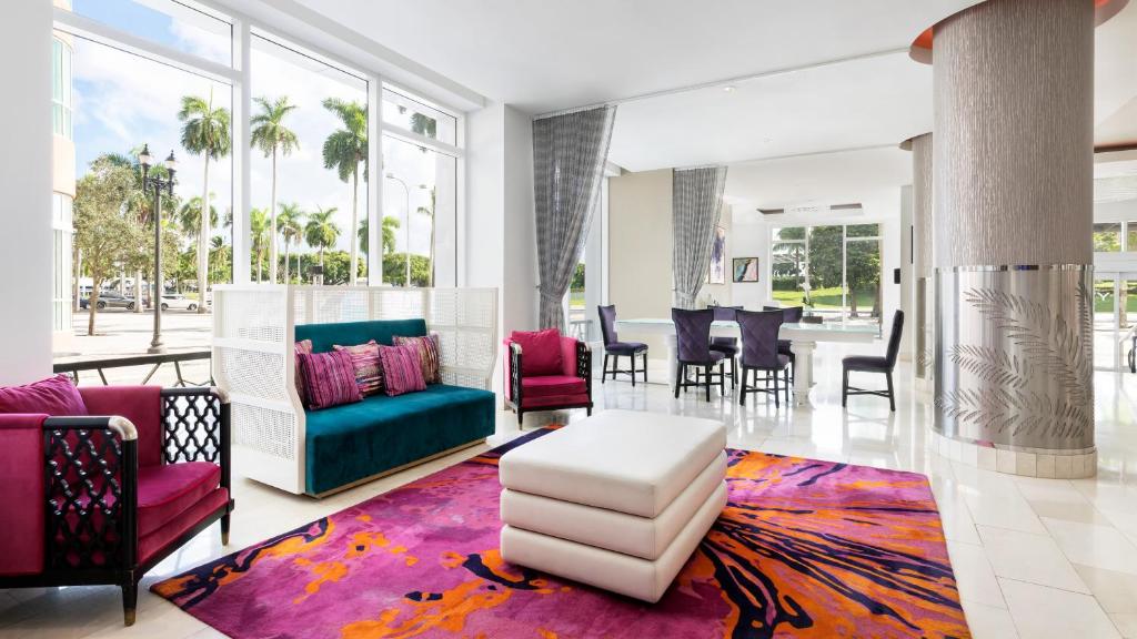 Zona de estar de YVE Hotel Miami