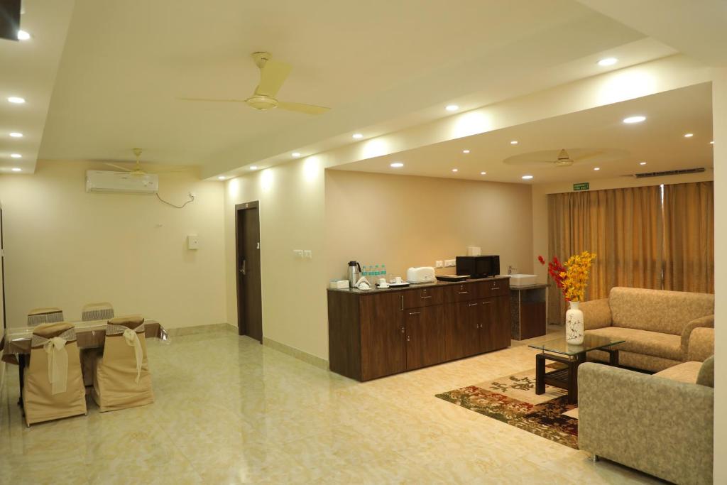 Posezení v ubytování Hotel Bandhan Residency