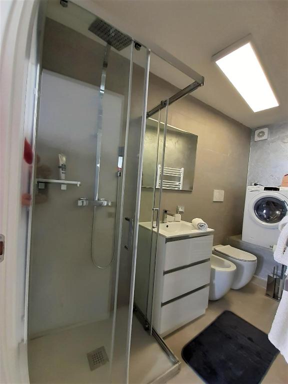 A bathroom at La Coquille