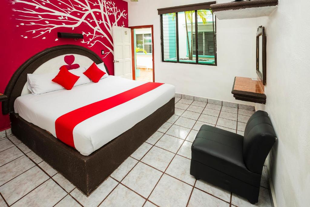 Postel nebo postele na pokoji v ubytování Hotel América