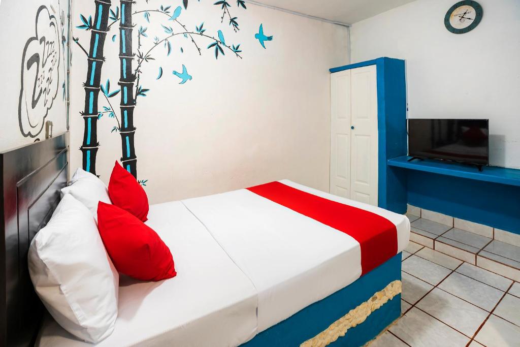 Postel nebo postele na pokoji v ubytování Hotel América