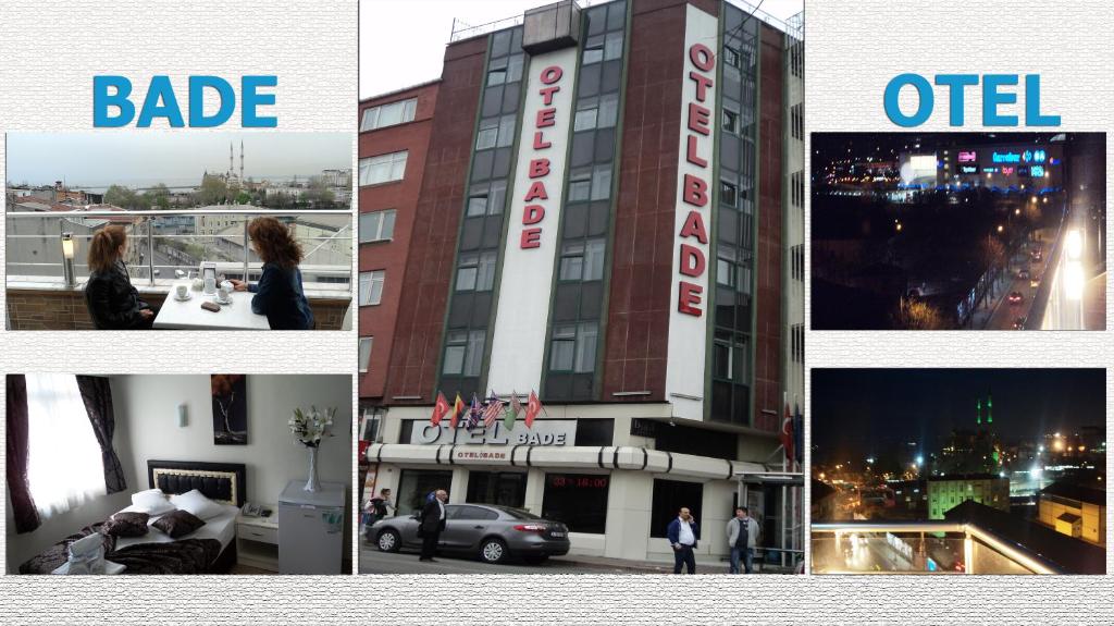 a collage of photos of a hotel at Bade Otel in Istanbul