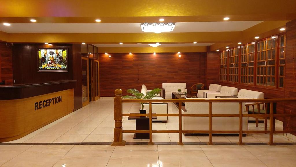 Posezení v ubytování Hotel Ganga Aatitheyam