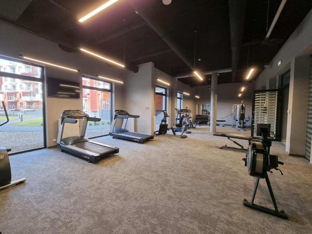 Posilňovňa alebo fitness centrum v ubytovaní Apartament z BASENEM Polanki Park - 365PAM