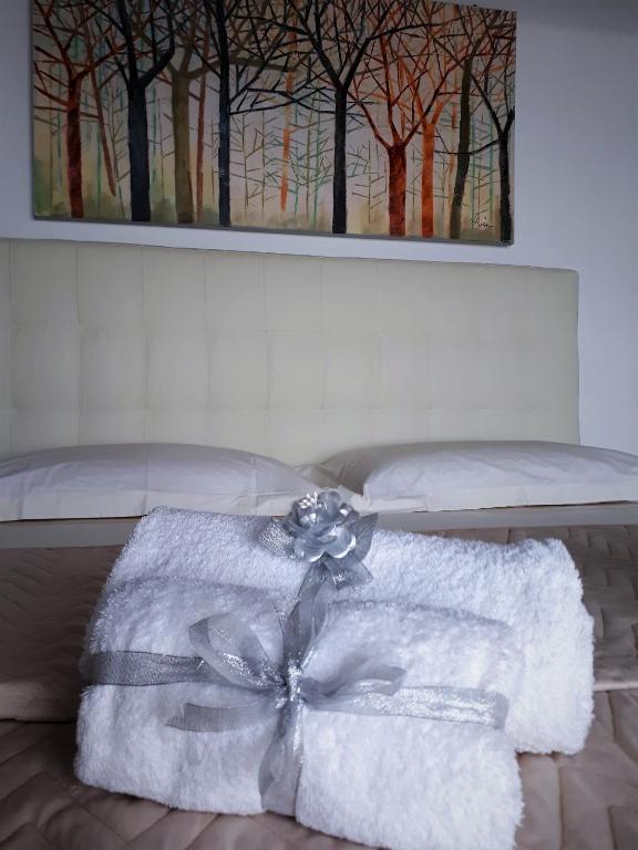 Postel nebo postele na pokoji v ubytování Villa Treglia b&b