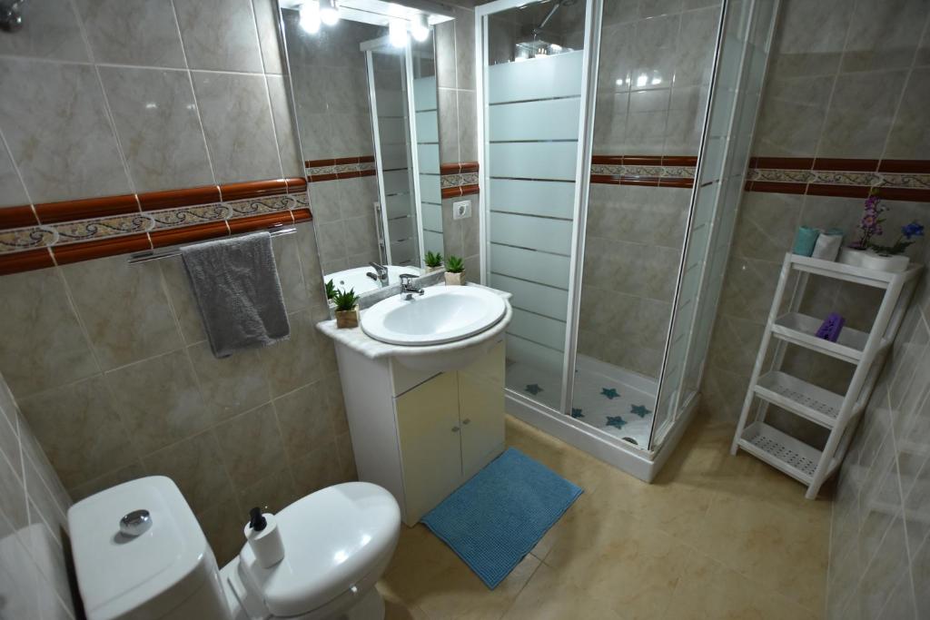 Koupelna v ubytování Casa Colmena