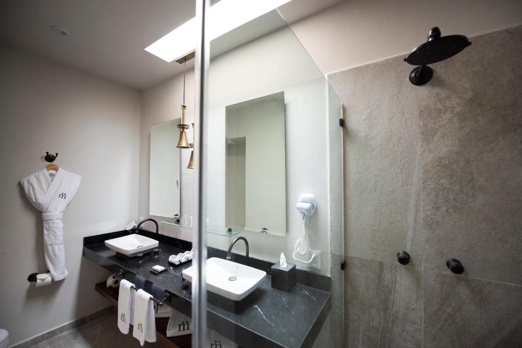 Koupelna v ubytování Hotel Madi