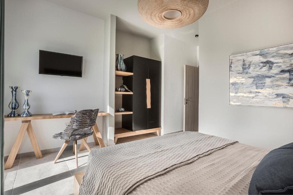 Posteľ alebo postele v izbe v ubytovaní Artemon New Luxury Villa