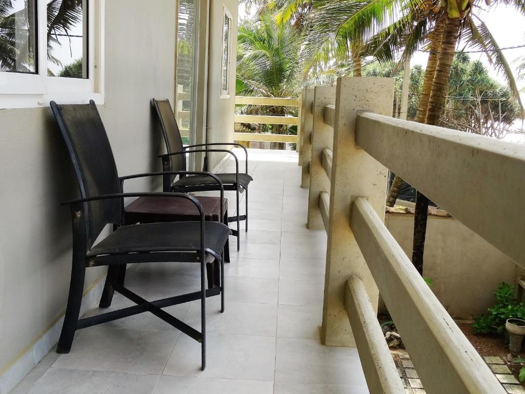 Balkón nebo terasa v ubytování Amssler Beach Stay