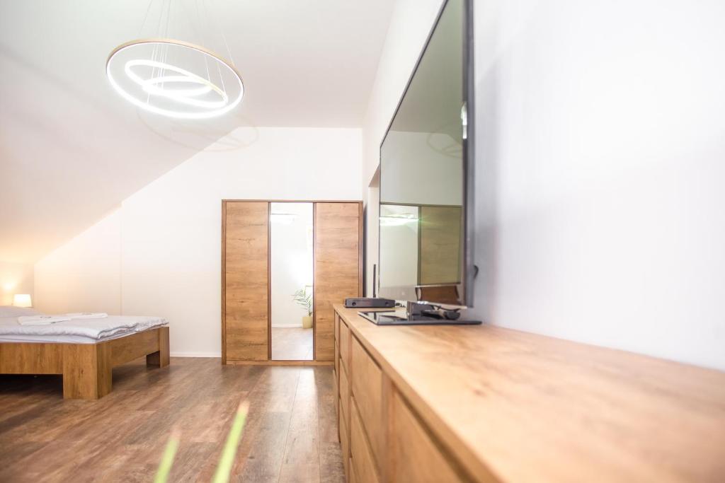 Kuchyň nebo kuchyňský kout v ubytování Penzion a Restaurace v Zátiší