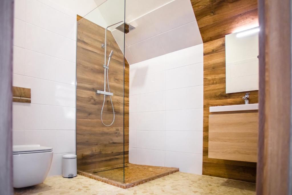 Koupelna v ubytování Penzion a Restaurace v Zátiší