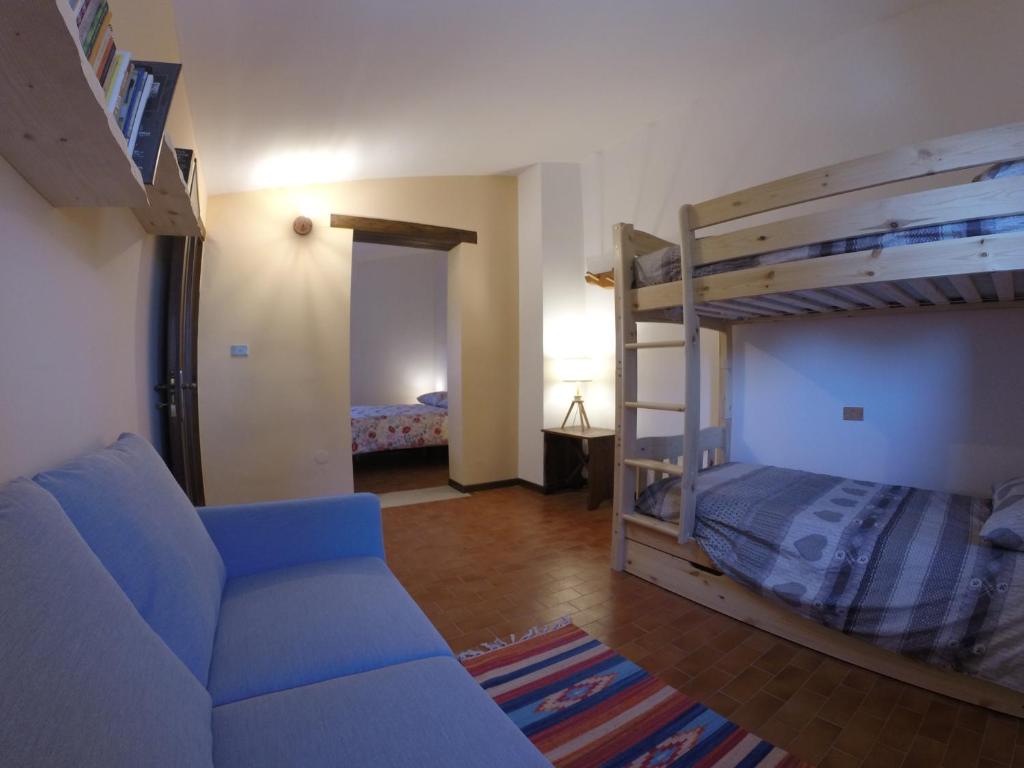 Postel nebo postele na pokoji v ubytování Agriturismo Poggio Ferrata