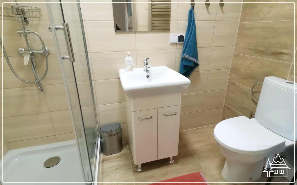 Kúpeľňa v ubytovaní Przystanek Rabka - Apartamenty w centrum