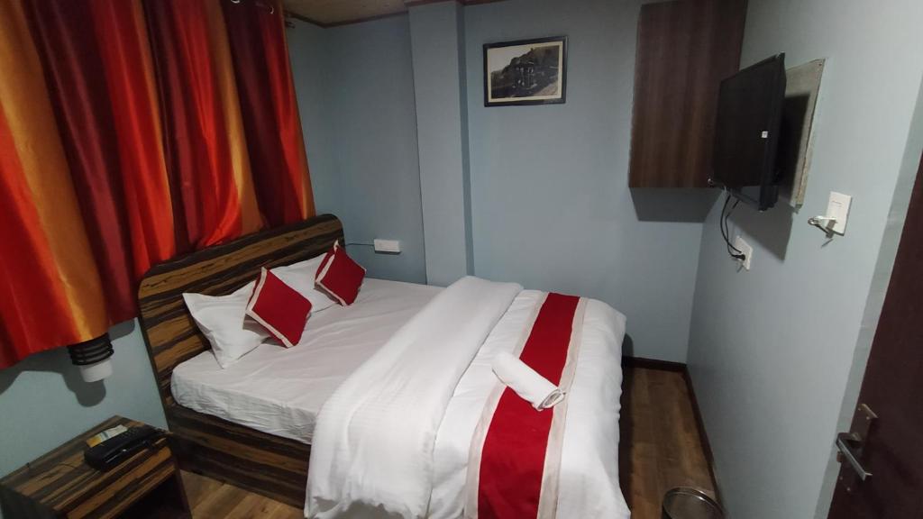 Postel nebo postele na pokoji v ubytování SVR INN