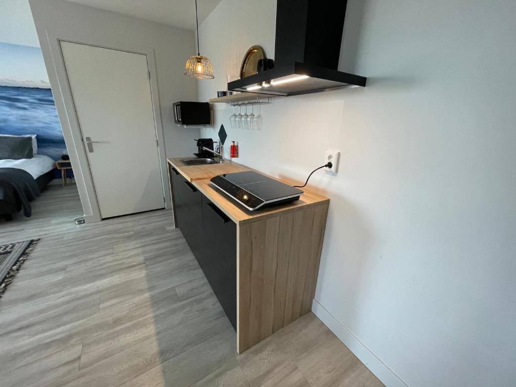 Kuchyň nebo kuchyňský kout v ubytování Marina Strand Appartement Lemmer