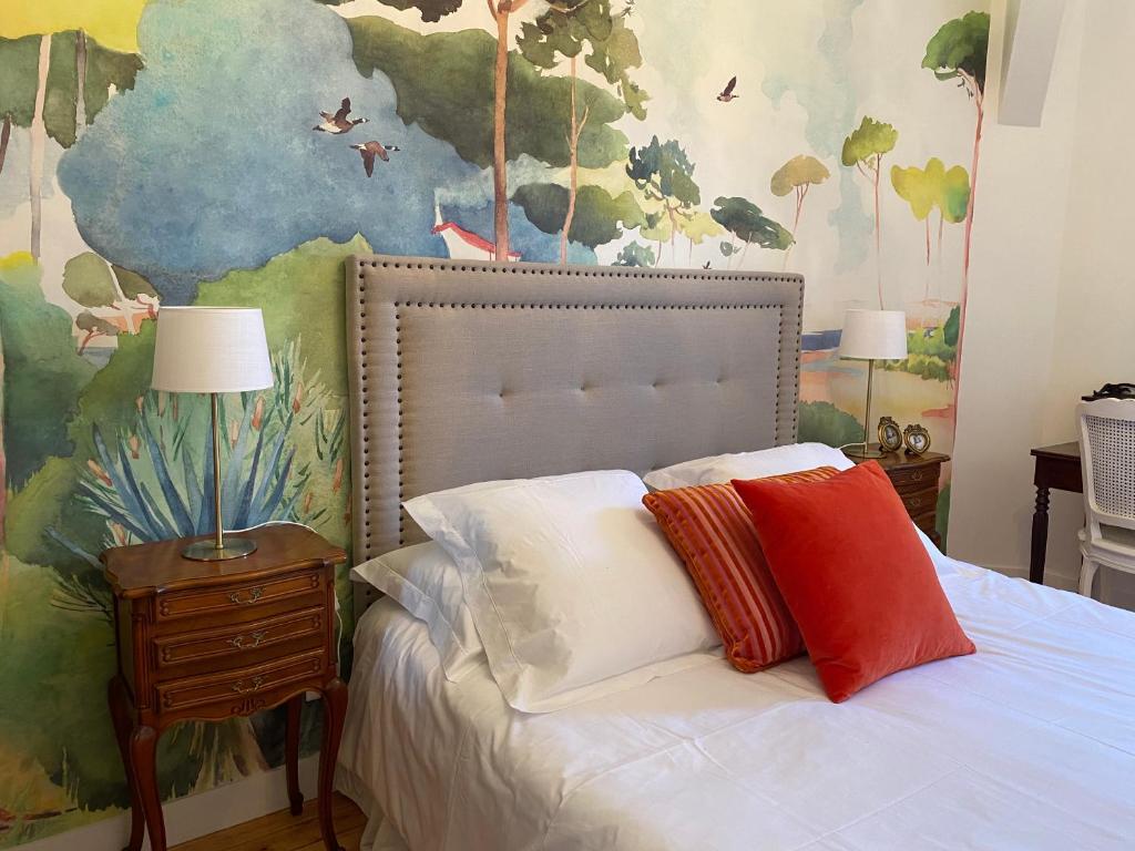Кровать или кровати в номере Villa Aristide