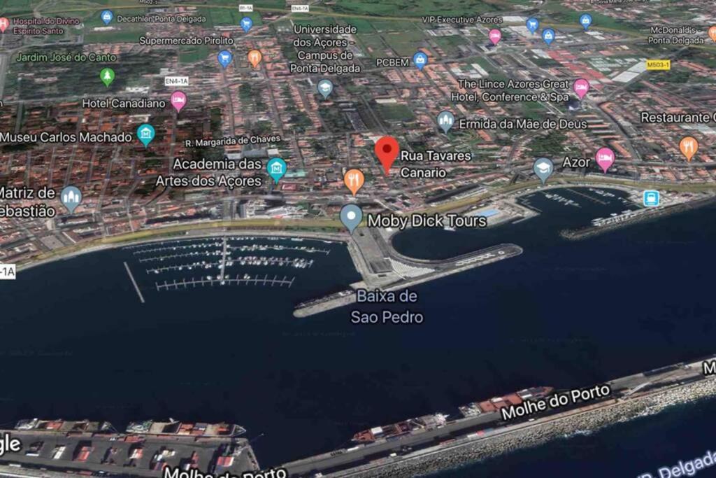 a map of the city of puerto madryn at Casa da Mina in Ponta Delgada