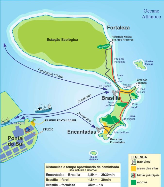  Studio 200m embarque Ilha do Mel com Garagem coberta