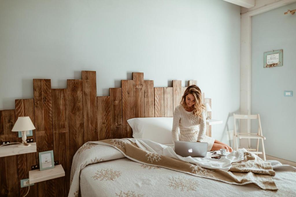 Postel nebo postele na pokoji v ubytování B&B Il Mare In Una Stanza
