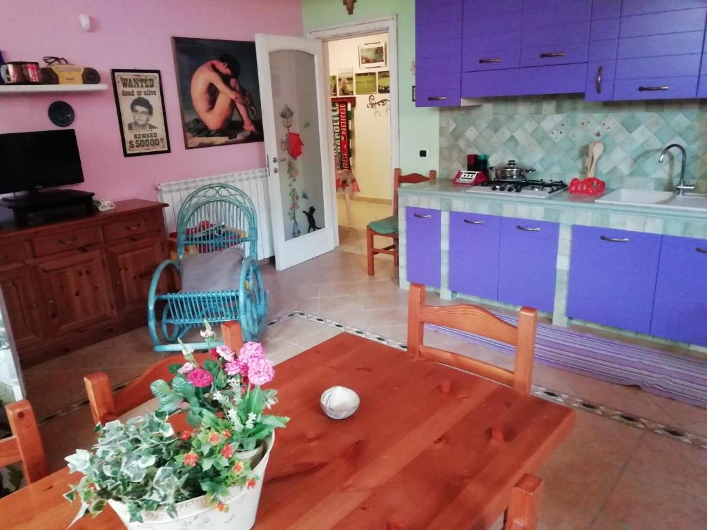 Kuchyň nebo kuchyňský kout v ubytování Specchia Terrazza&Tavernetta Arcobaleno