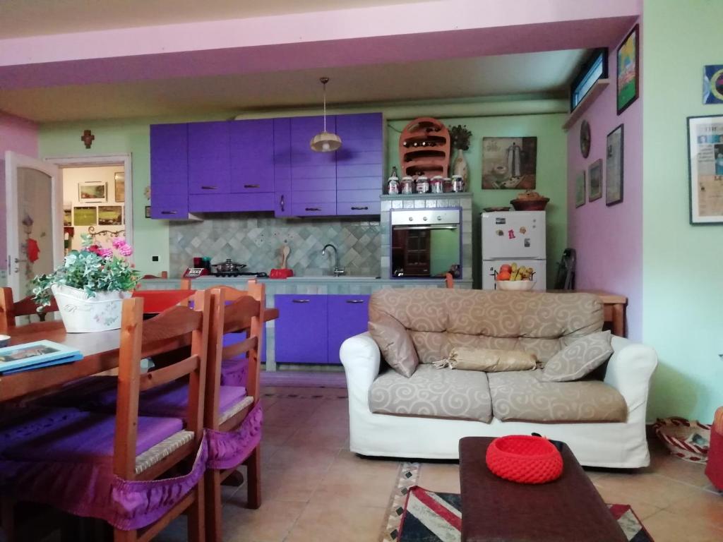 Kuchyň nebo kuchyňský kout v ubytování Specchia Terrazza&Tavernetta Arcobaleno
