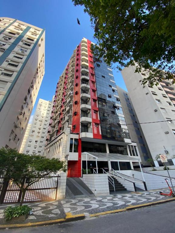  Flat em Santos SP - Bairro do Gonzaga - Acomoda até 3 hóspedes