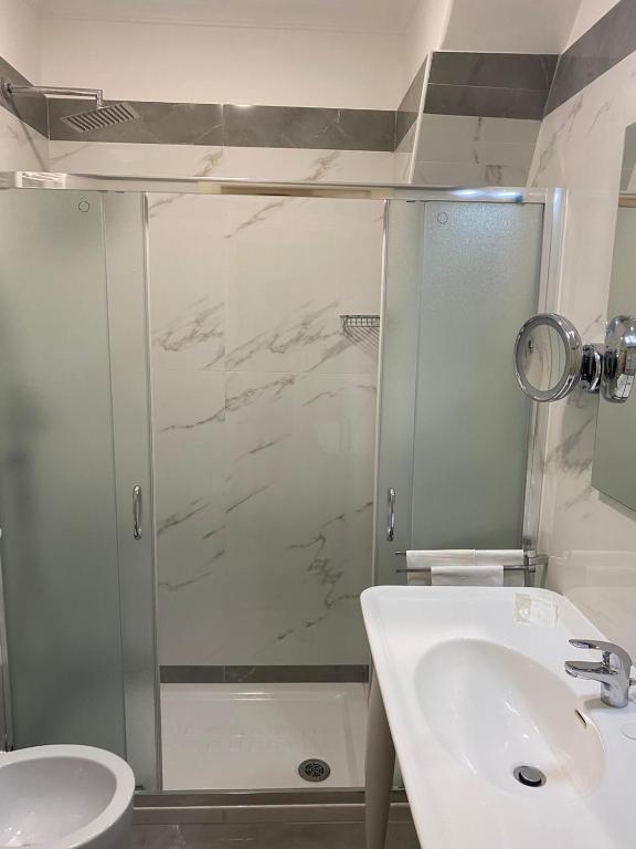 Koupelna v ubytování Hotel Contilia