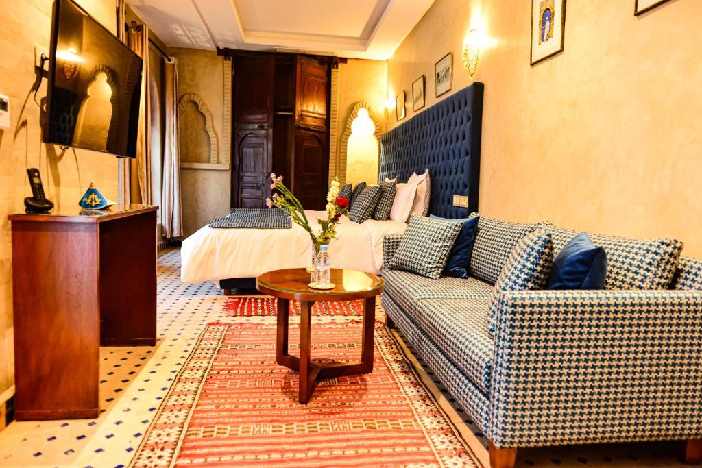 Riad Al mazhar的休息区