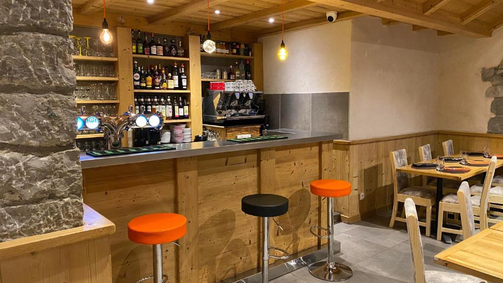 Kuchyň nebo kuchyňský kout v ubytování Hotel la Pointe Percee
