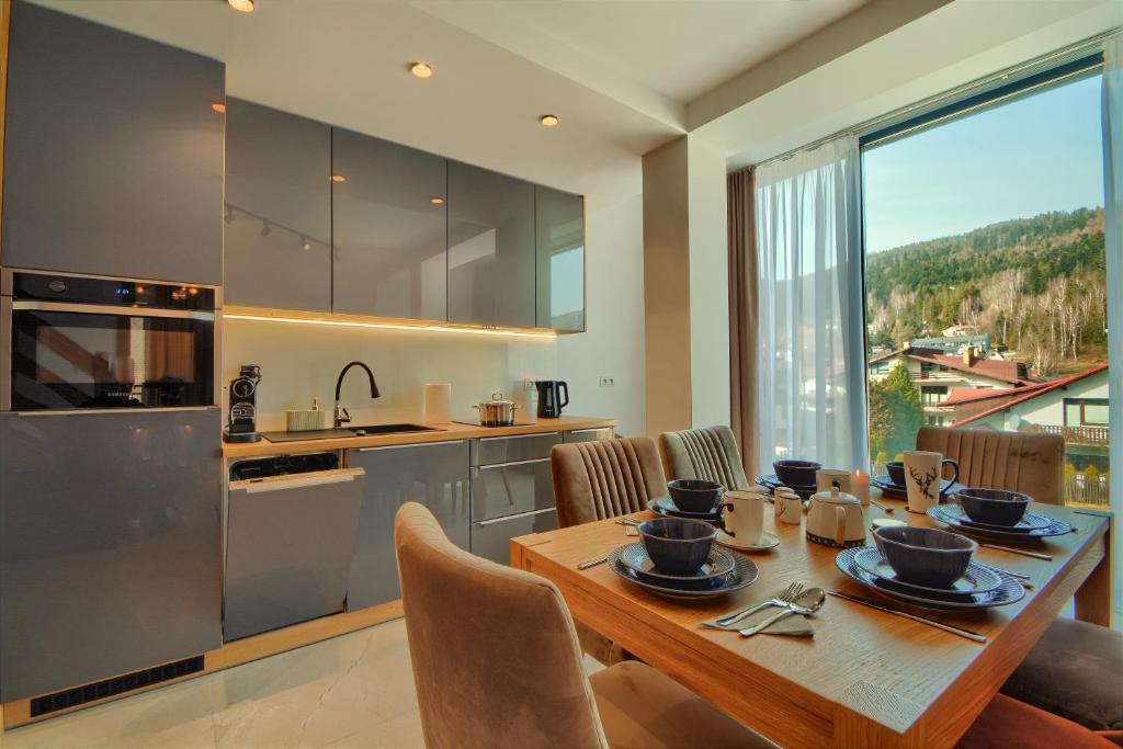 Kuchyňa alebo kuchynka v ubytovaní Apartament Royal Szczyrk