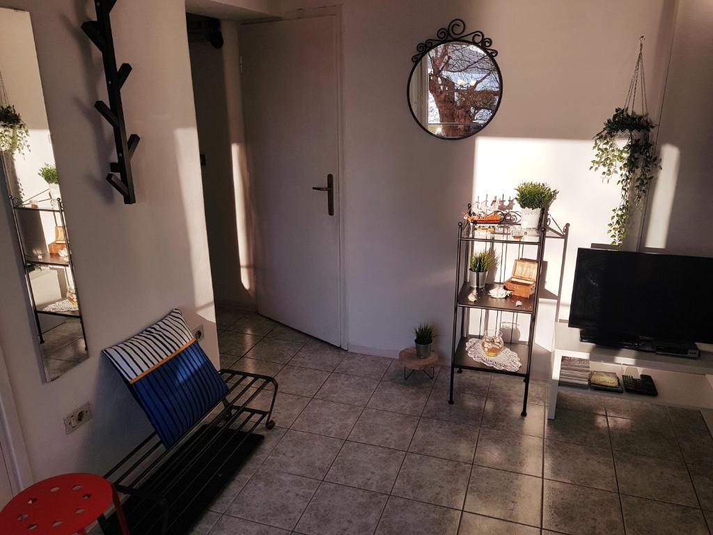 TV a/nebo společenská místnost v ubytování Apartment Obala