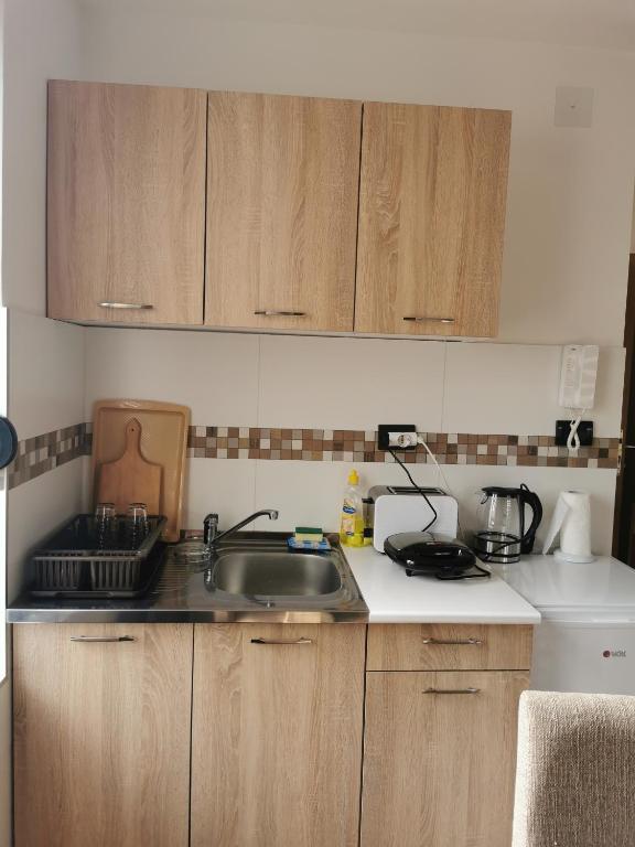 Kuchyň nebo kuchyňský kout v ubytování Apartman NINA Bombonjera