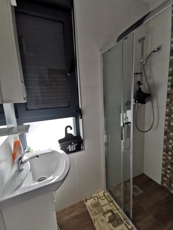 Koupelna v ubytování Apartman NINA Bombonjera