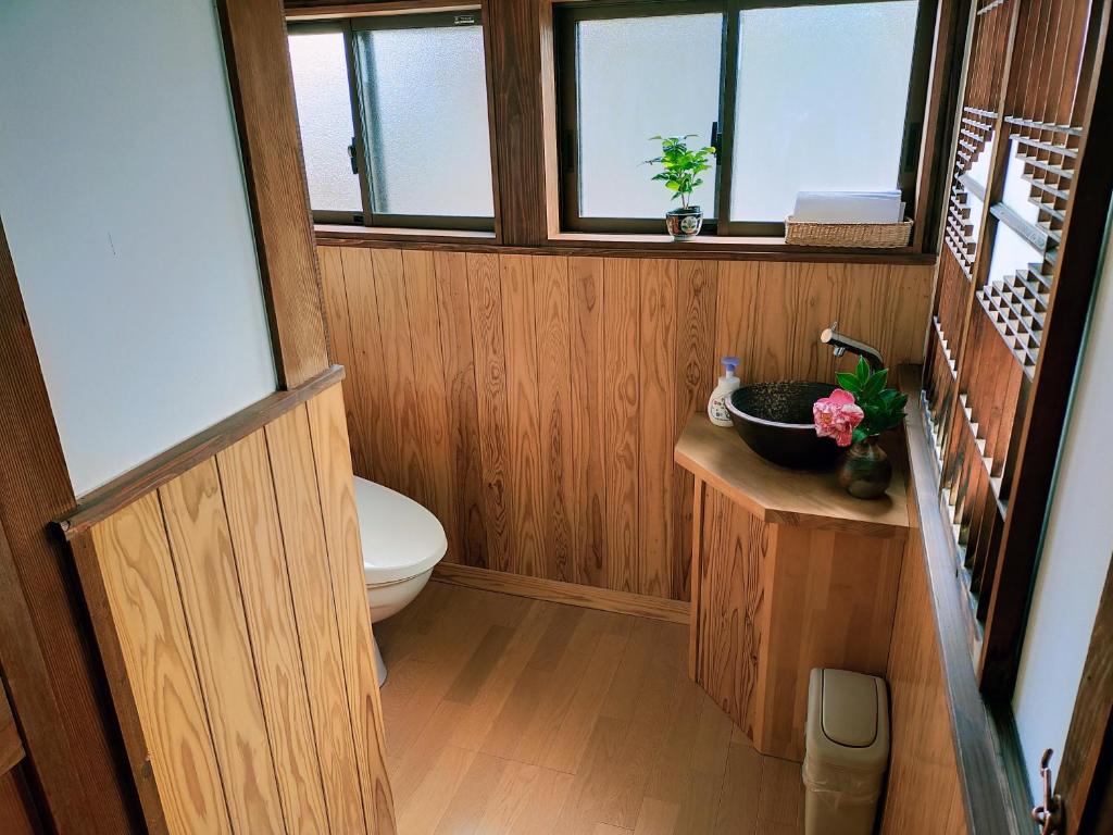 Koupelna v ubytování Guesthouse Sakichi