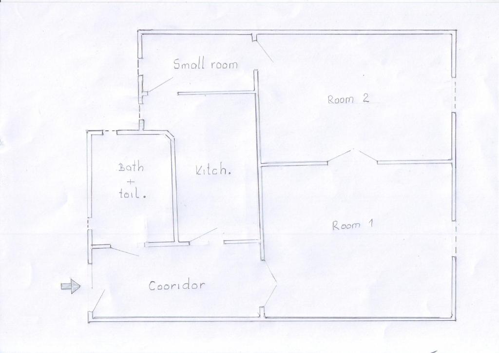 Plan piętra w obiekcie Apartment Horvat