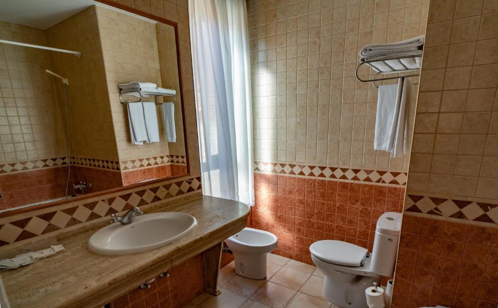 Koupelna v ubytování Hotel Alfonso IX