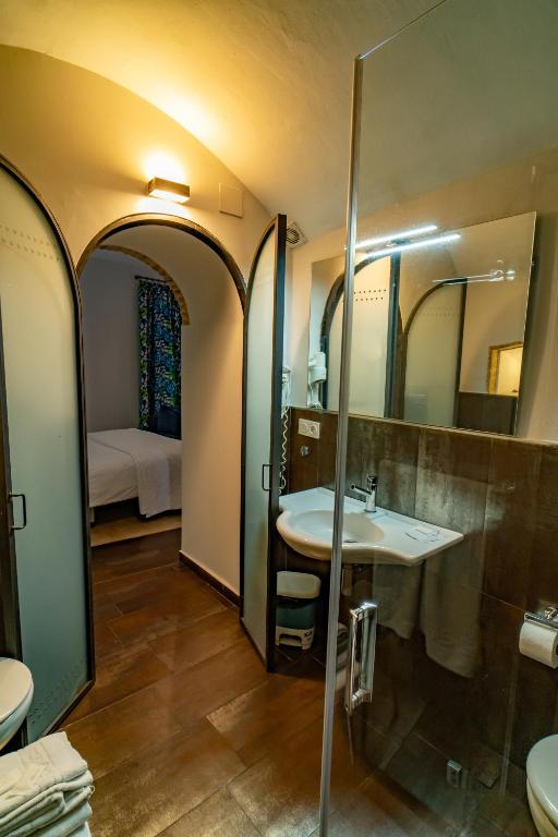 Koupelna v ubytování Hotel Alfonso IX