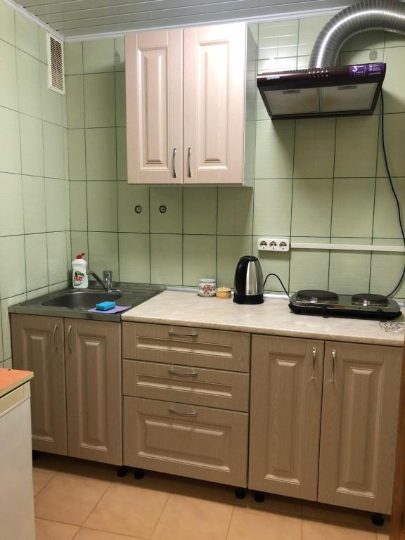 Kuchyň nebo kuchyňský kout v ubytování Apartment complex