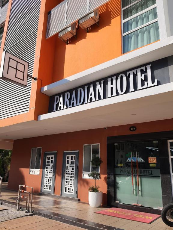 a building with a sign for a paradian hotel at PARADIAN HOTEL in Seremban