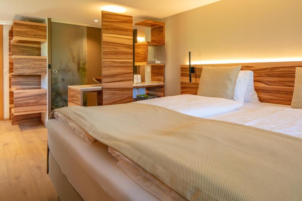 Postel nebo postele na pokoji v ubytování Hotel Frohe Aussicht