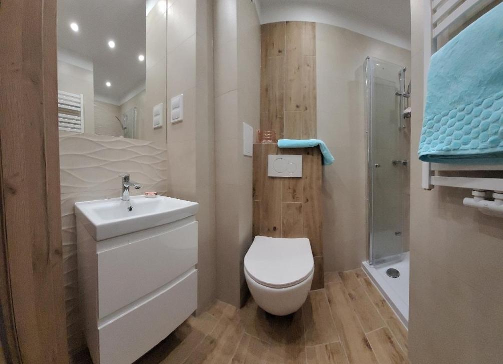Koupelna v ubytování Hotel Ustka