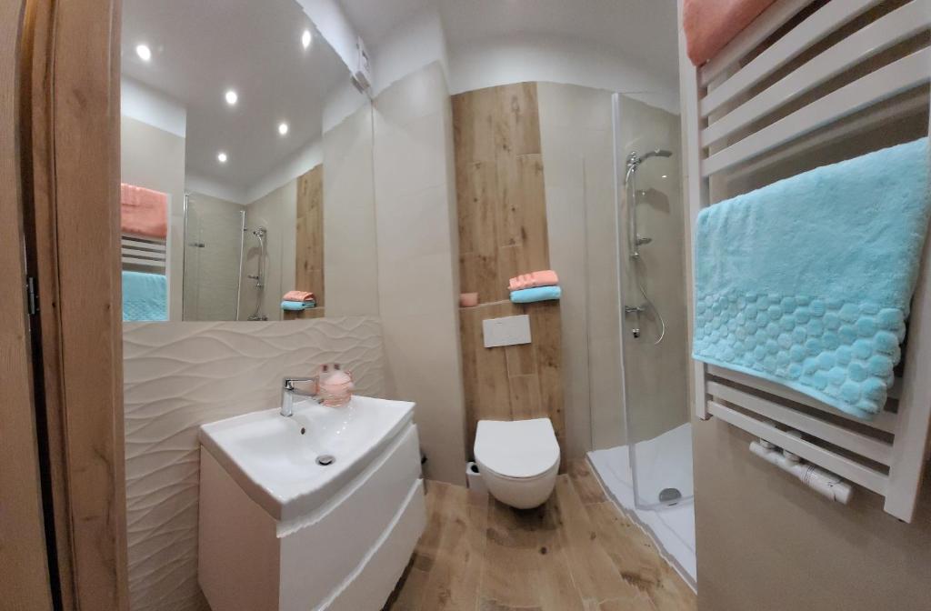Koupelna v ubytování Hotel Ustka