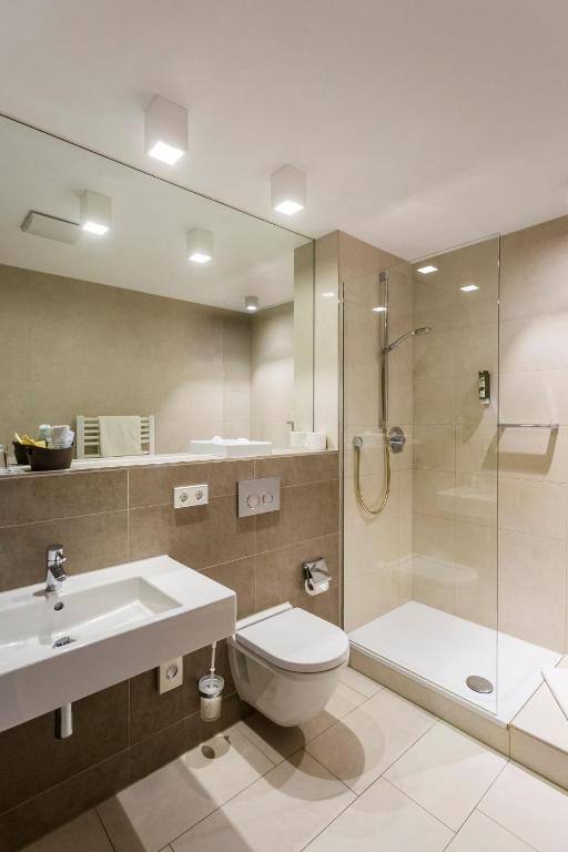 Koupelna v ubytování Hotel Otterbach