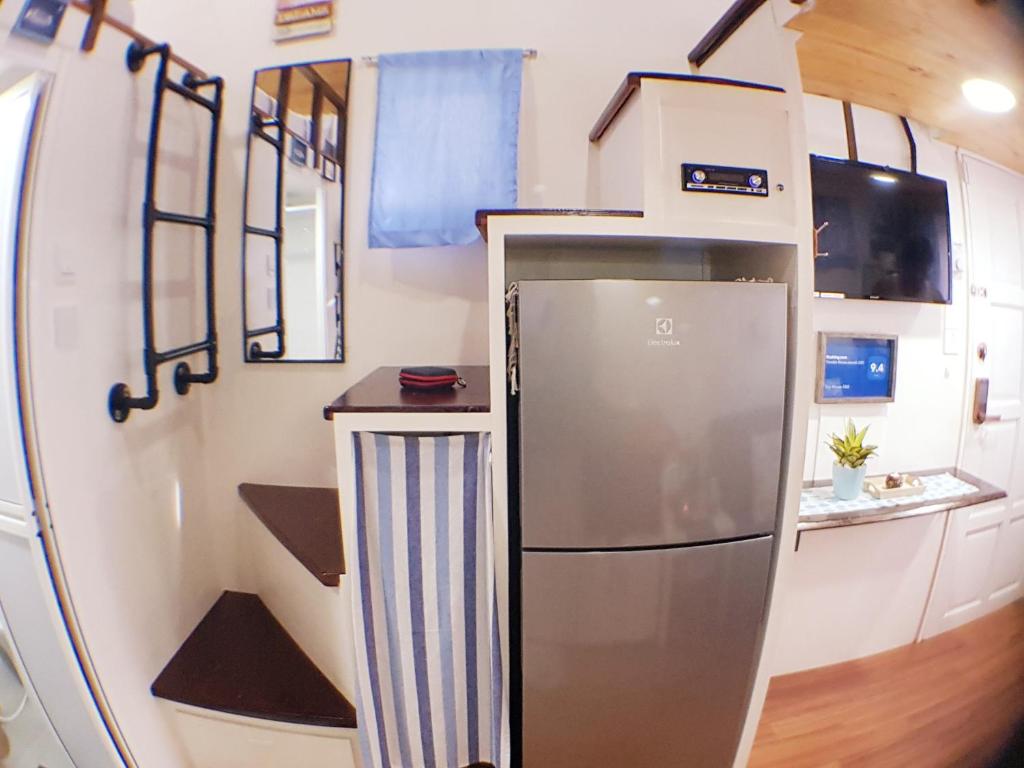 Kuchyň nebo kuchyňský kout v ubytování Tiny House B&B
