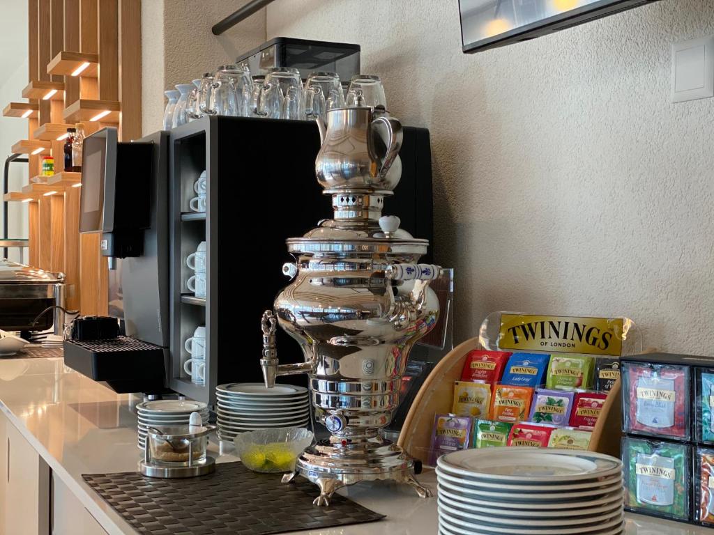 Kuchyň nebo kuchyňský kout v ubytování Hotel Münchwilen
