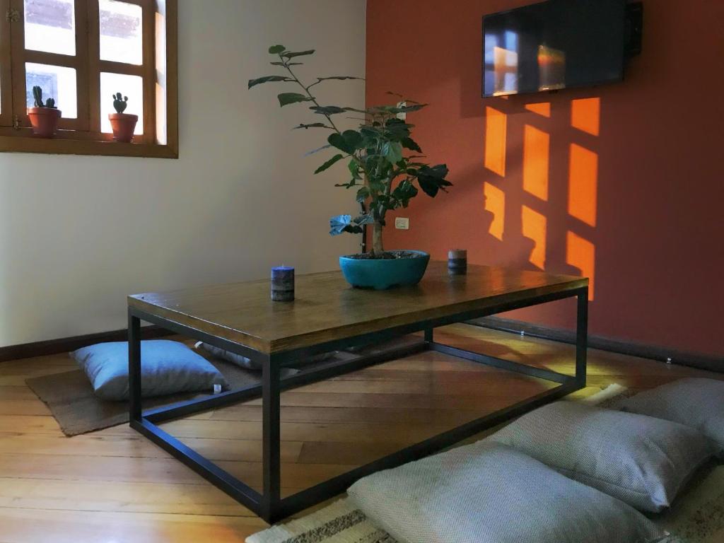 TV a/nebo společenská místnost v ubytování Ñañas Hostel